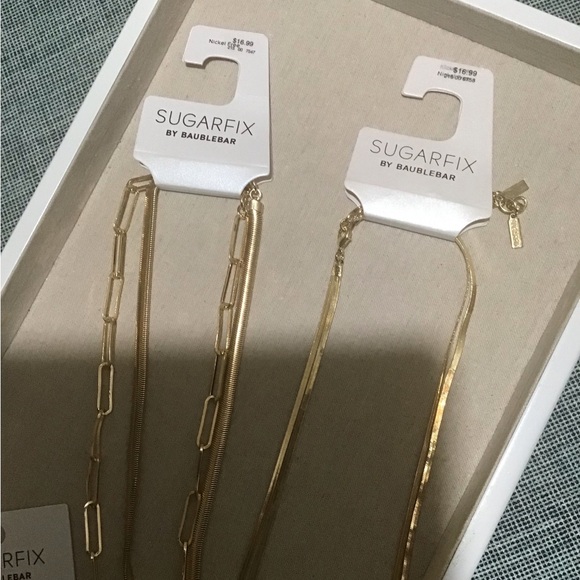 SUGAR FIX BUNDLE DEAL!! 2Set Of Gold Tone Necklaces&Earrings.Very Nice NEW .🍁🍂 - Picture 3 of 10